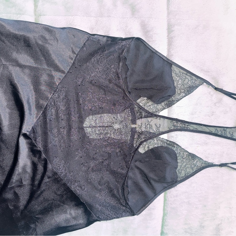 Victoria's Secret Black Lace Slip Dress ((no size tag)) - Picture 13 of 13